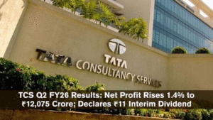 TCS Q2 FY26 Results Net Profit Rises 1.4% to ₹12,075 Crore; Declares ₹11 Interim Dividend