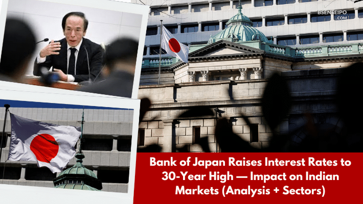 Bank of Japan Raises Interest Rates to 30-Year High — Impact on Indian Markets (Analysis + Sectors)