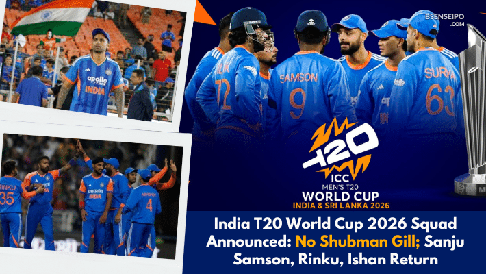 India T20 World Cup 2026 Squad Announced No Shubman Gill; Sanju Samson, Rinku, Ishan Return