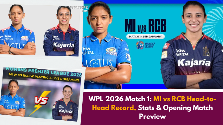 WPL 2026 Match 1 MI vs RCB Head-to-Head Record, Stats & Opening Match Preview
